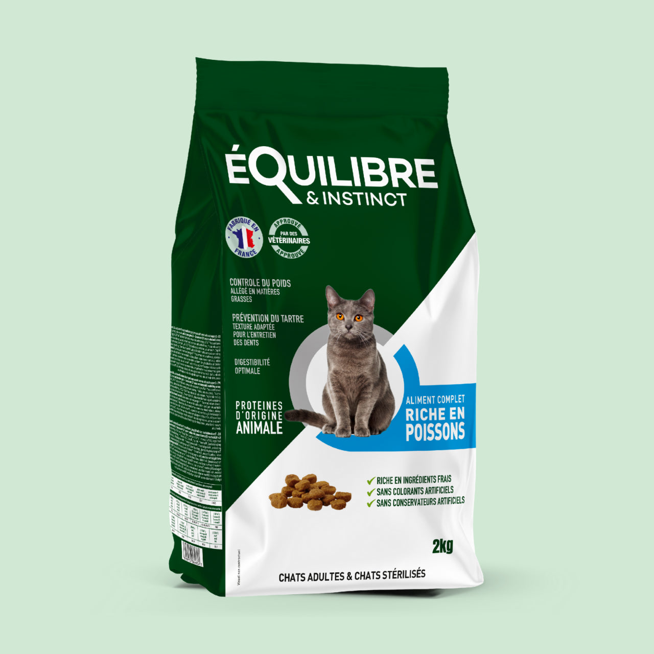 Équilibre & Instinct chat stérilisé poissons blancs 2 kg